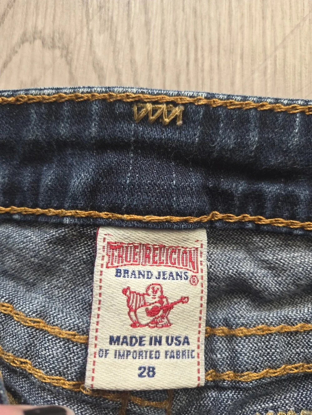 True Religion Size 28 Gina World Tour Dark Wash 90s Fit Straight Leg Jeans